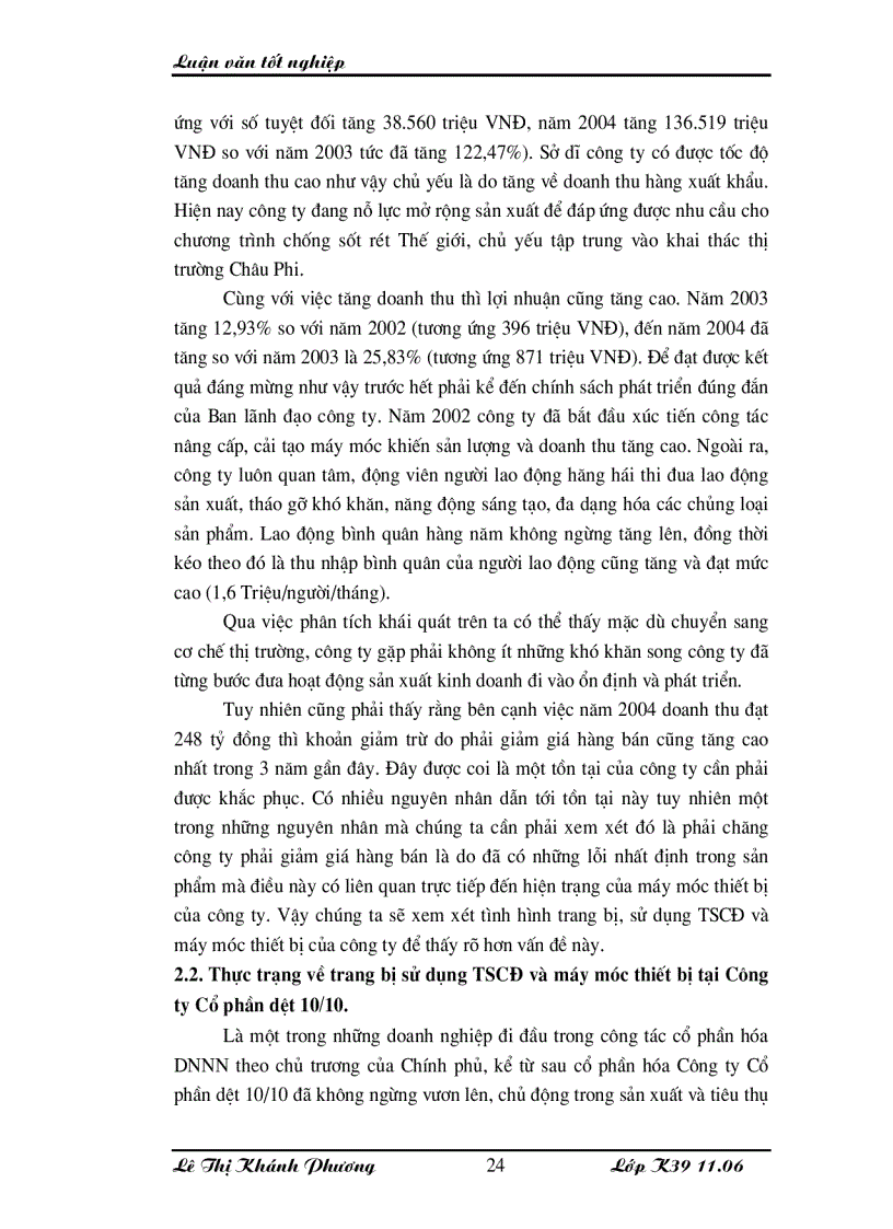 image for page Những giải pháp chủ yếu huy động vốn đổi mới thiết bị công nghệ tại Công ty cổ phần dệt 10 10