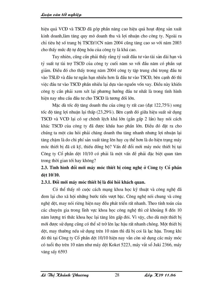 image for page Những giải pháp chủ yếu huy động vốn đổi mới thiết bị công nghệ tại Công ty cổ phần dệt 10 10