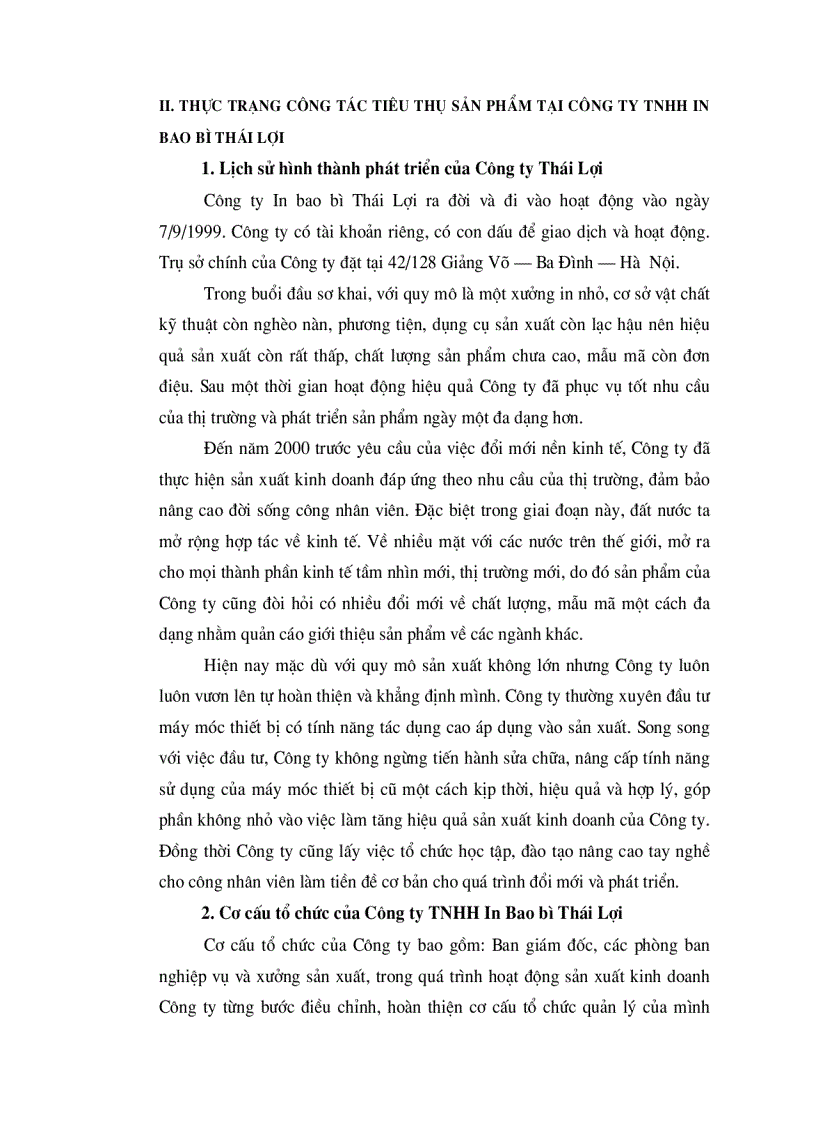 image for page Một số biện pháp nhằm đẩy mạnh hoạt động tiêu thụ sản phẩm của Công ty TNHH in bao bì Thái Lợi