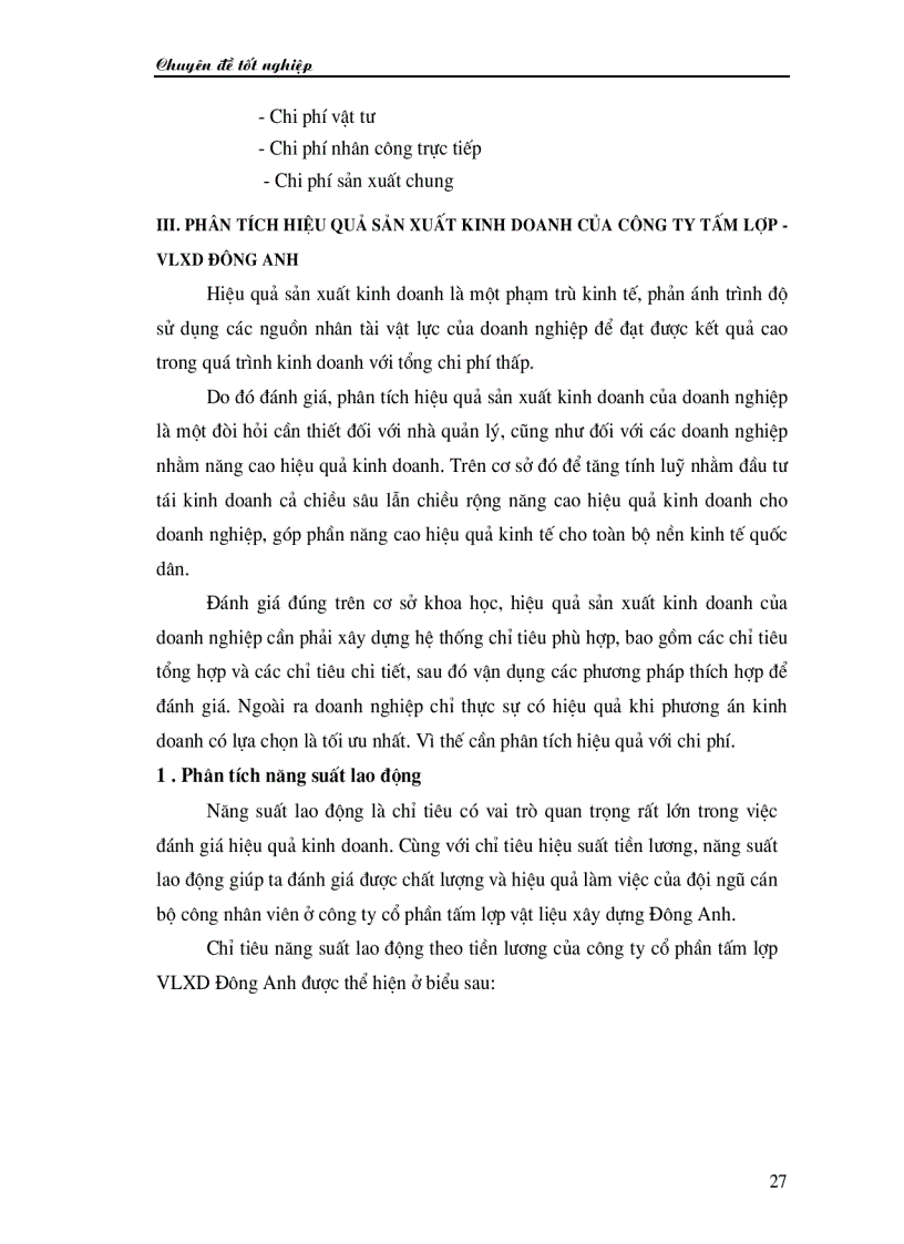 image for page Phân tích hoạt động sản xuất kinh doanh và một số biện pháp nâng cao hiệu quả sản xuất kinh doanh ở công ty tấm lợp vật liệu xây dựng Đông Anh