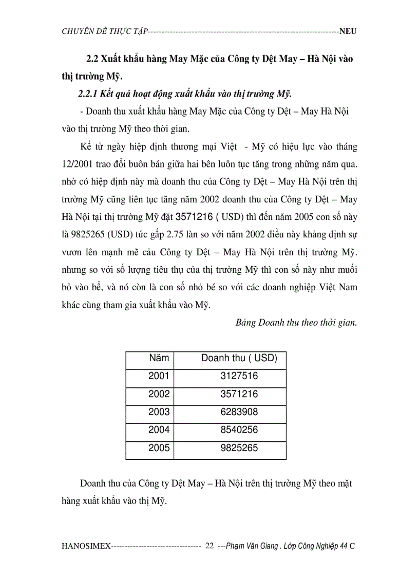 image for page Xuất khẩu hàng May Mặc của Công ty Dệt May Hà Nội vào thị trường Mỹ