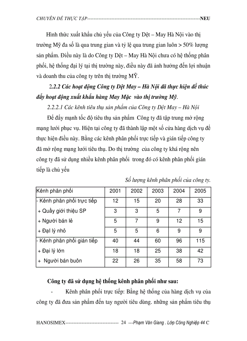 image for page Xuất khẩu hàng May Mặc của Công ty Dệt May Hà Nội vào thị trường Mỹ