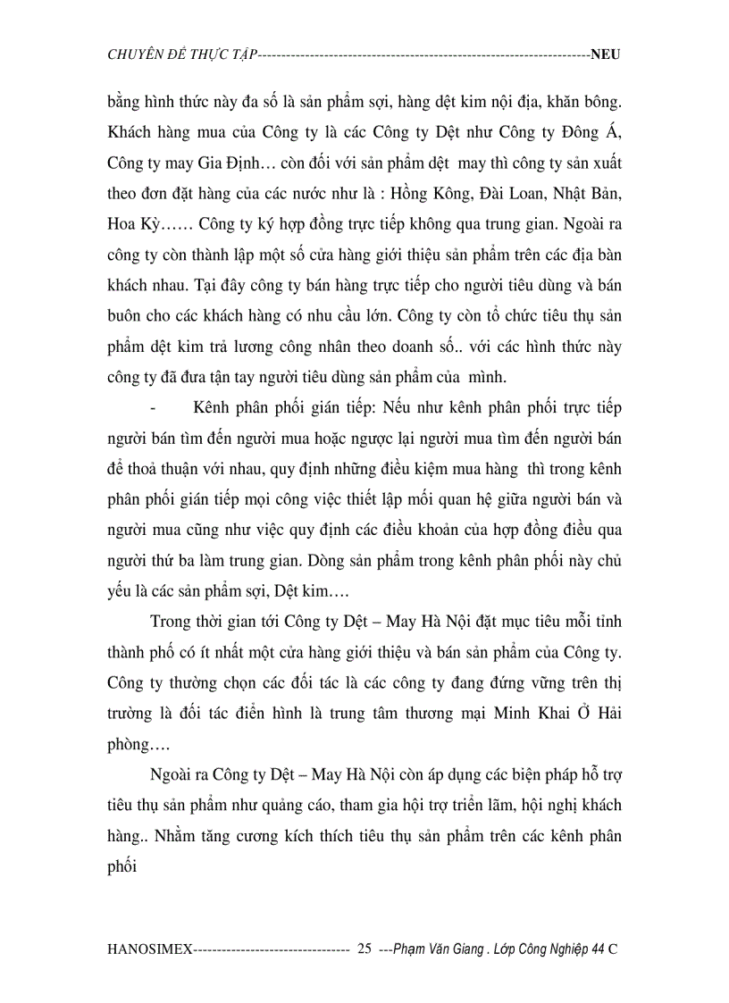 image for page Xuất khẩu hàng May Mặc của Công ty Dệt May Hà Nội vào thị trường Mỹ