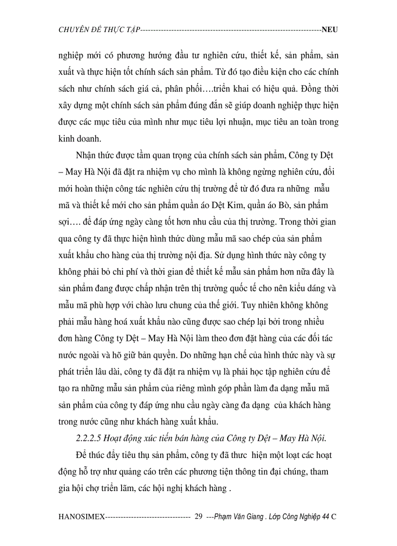 image for page Xuất khẩu hàng May Mặc của Công ty Dệt May Hà Nội vào thị trường Mỹ