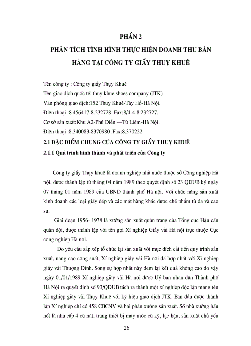 image for page Phân tích tình hình thực hiện doanh thu bán hàng tại Công ty giầy Thuỵ Khuê