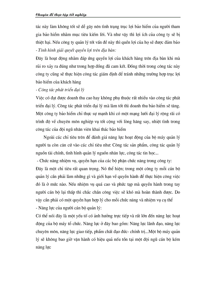 image for page Nâng cao năng lực hoạt động của bộ máy quản lý ở công ty bảo hiểm nhân thọ Thanh Hoá