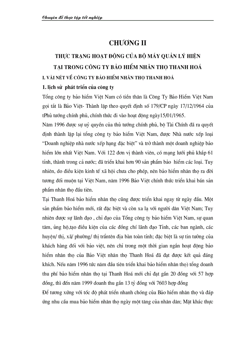 image for page Nâng cao năng lực hoạt động của bộ máy quản lý ở công ty bảo hiểm nhân thọ Thanh Hoá