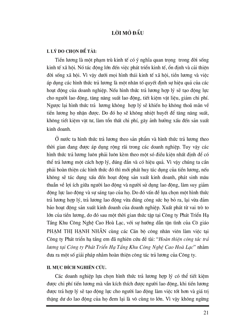 image for page Hoàn thiện công tác trả lương tại Công ty Phát Triển Hạ Tầng Khu Công Nghệ Cao Hoà Lạc