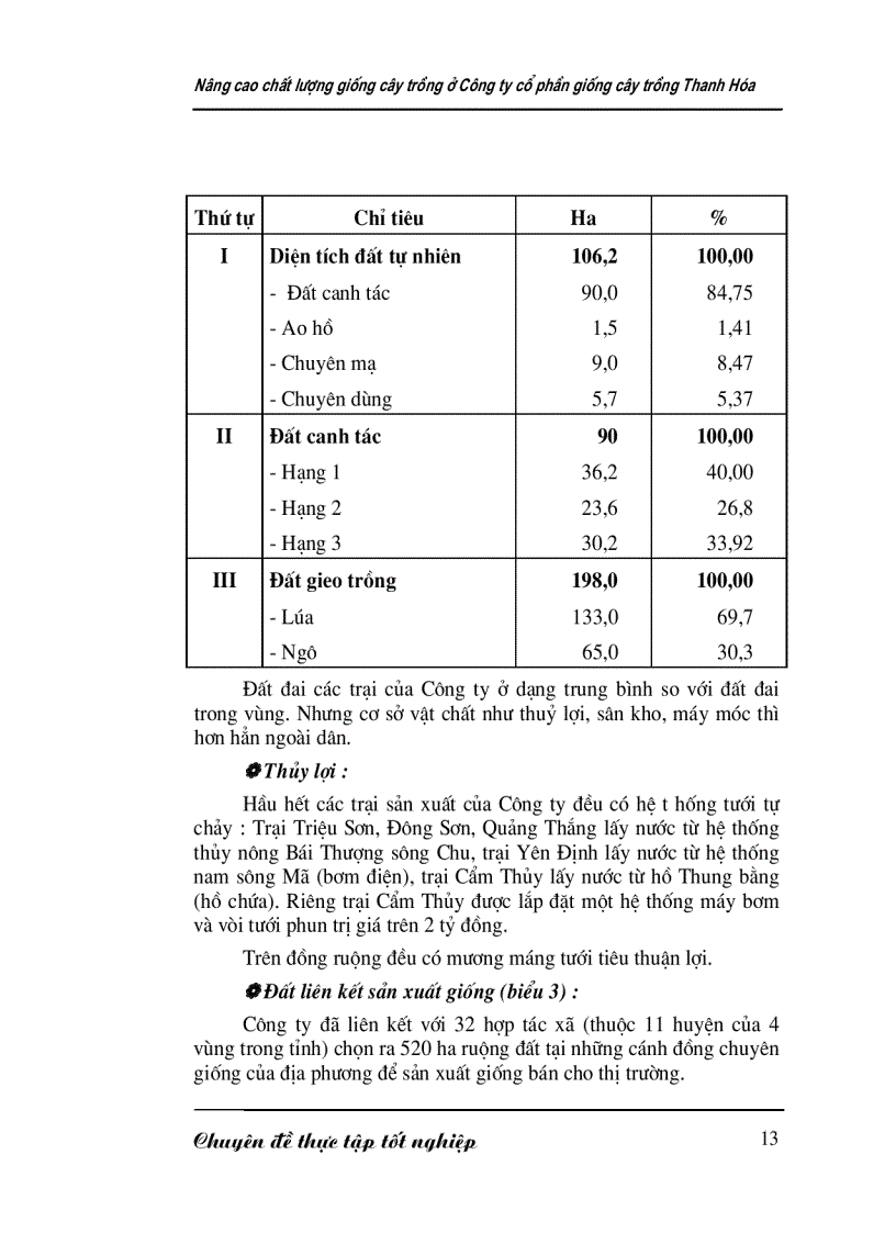 image for page Nâng cao chất lượng giống cây trồng ở Công ty cổ phần giống cây trồng Thanh Hóa