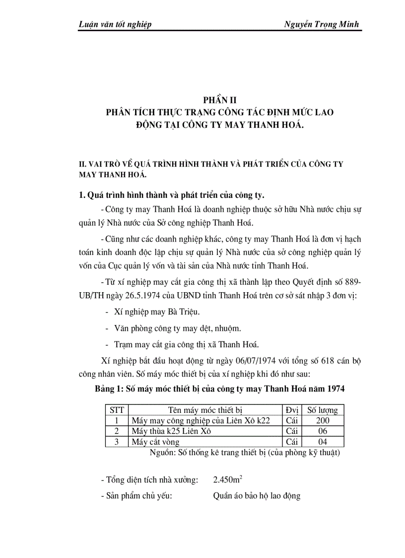 image for page Hoàn thiện công tác định mức kỹ thuật lao động tại Công ty may Thanh Hoá