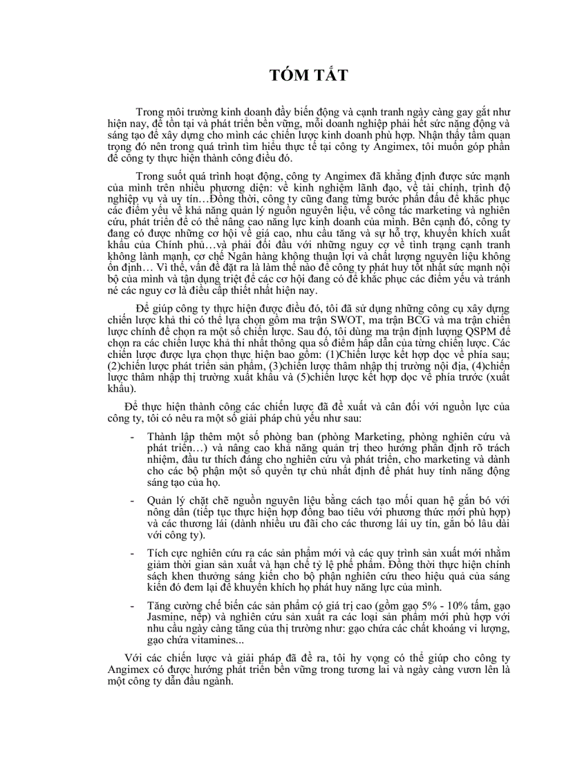 image for page Xây dựng chiến lược kinh doanh cho lĩnh vực kinh doanh gạo của công ty Angimex giai đoạn 2006 2010