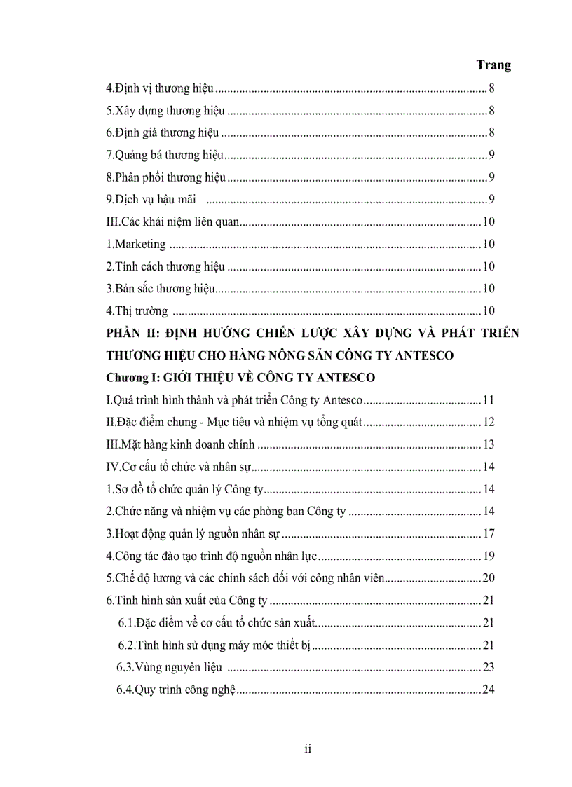 image for page Định hướng chiến lược xây dựng và phát triển thương hiệu cho hàng nông sản Công ty Antesco