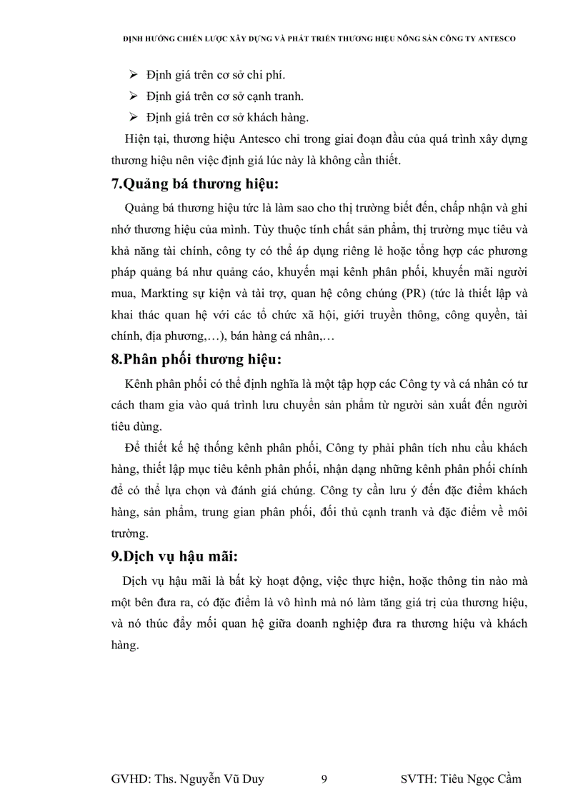 image for page Định hướng chiến lược xây dựng và phát triển thương hiệu cho hàng nông sản Công ty Antesco