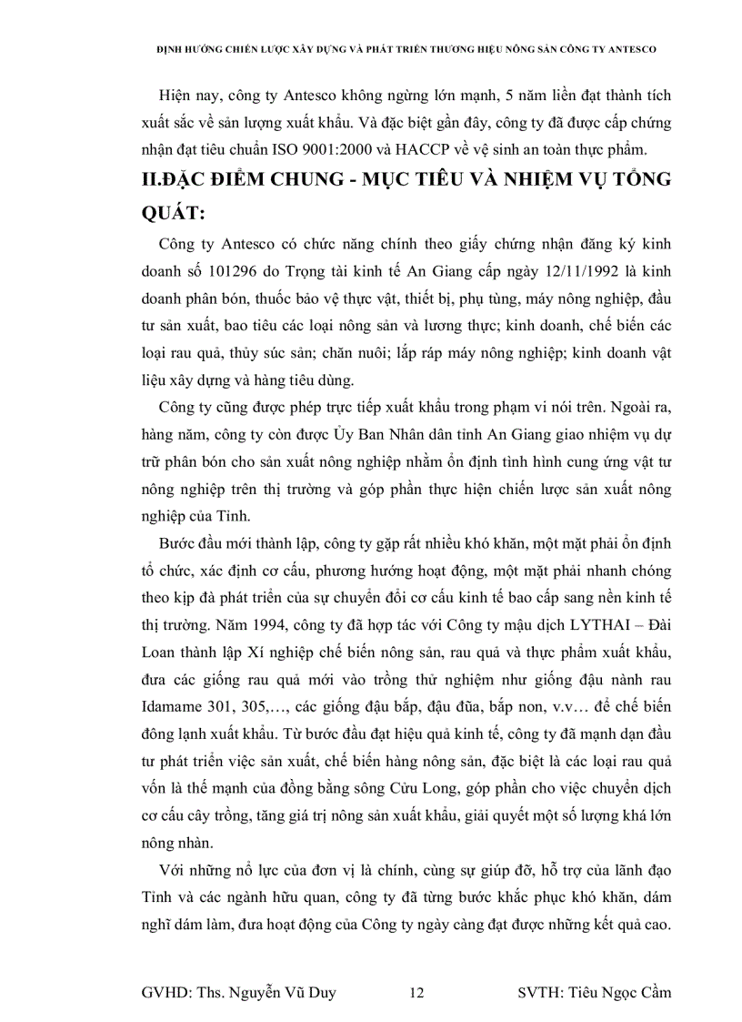 image for page Định hướng chiến lược xây dựng và phát triển thương hiệu cho hàng nông sản Công ty Antesco