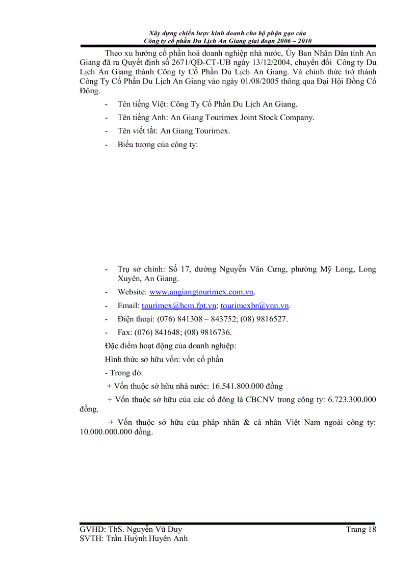 image for page Xây dựng chiến lược kinh doanh cho bộ phận gạo của công ty cổ phần du lịch An Giang giai đoạn 2006 2010