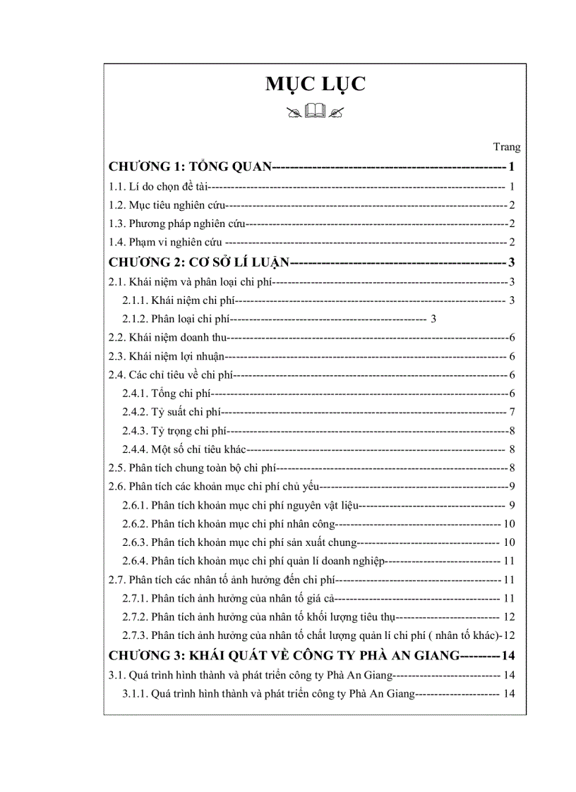 image for page Phân tích chi phí hoạt động kinh doanh tại công ty Phà An Giang