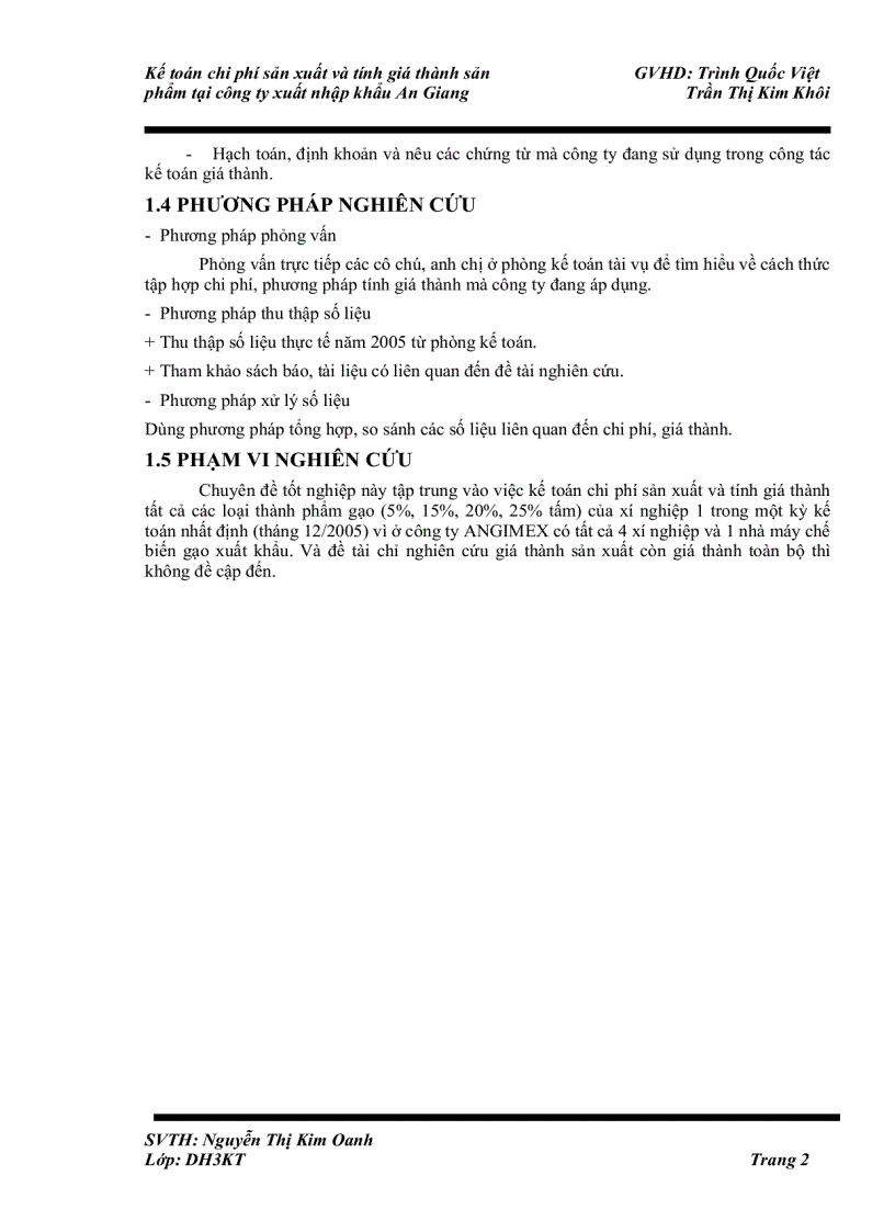 image for page Kế toán chi phí sản xuất và tính giá thành sản phẩm gạo tại công ty xuất nhập khẩu An Giang