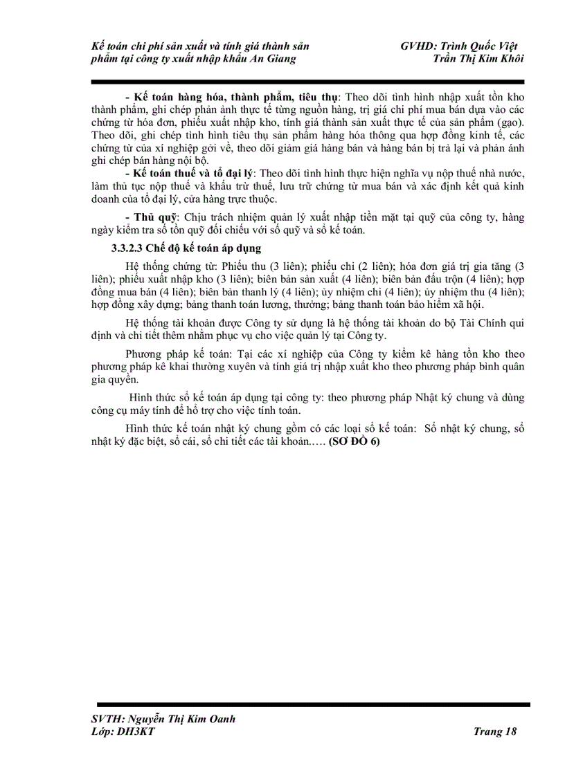 image for page Kế toán chi phí sản xuất và tính giá thành sản phẩm gạo tại công ty xuất nhập khẩu An Giang