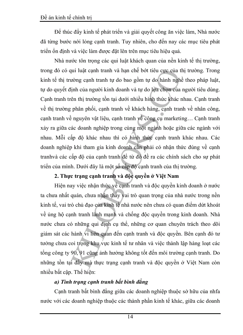 image for page Cạnh tranh trong nền kinh tế thị trường ở Việt Nam