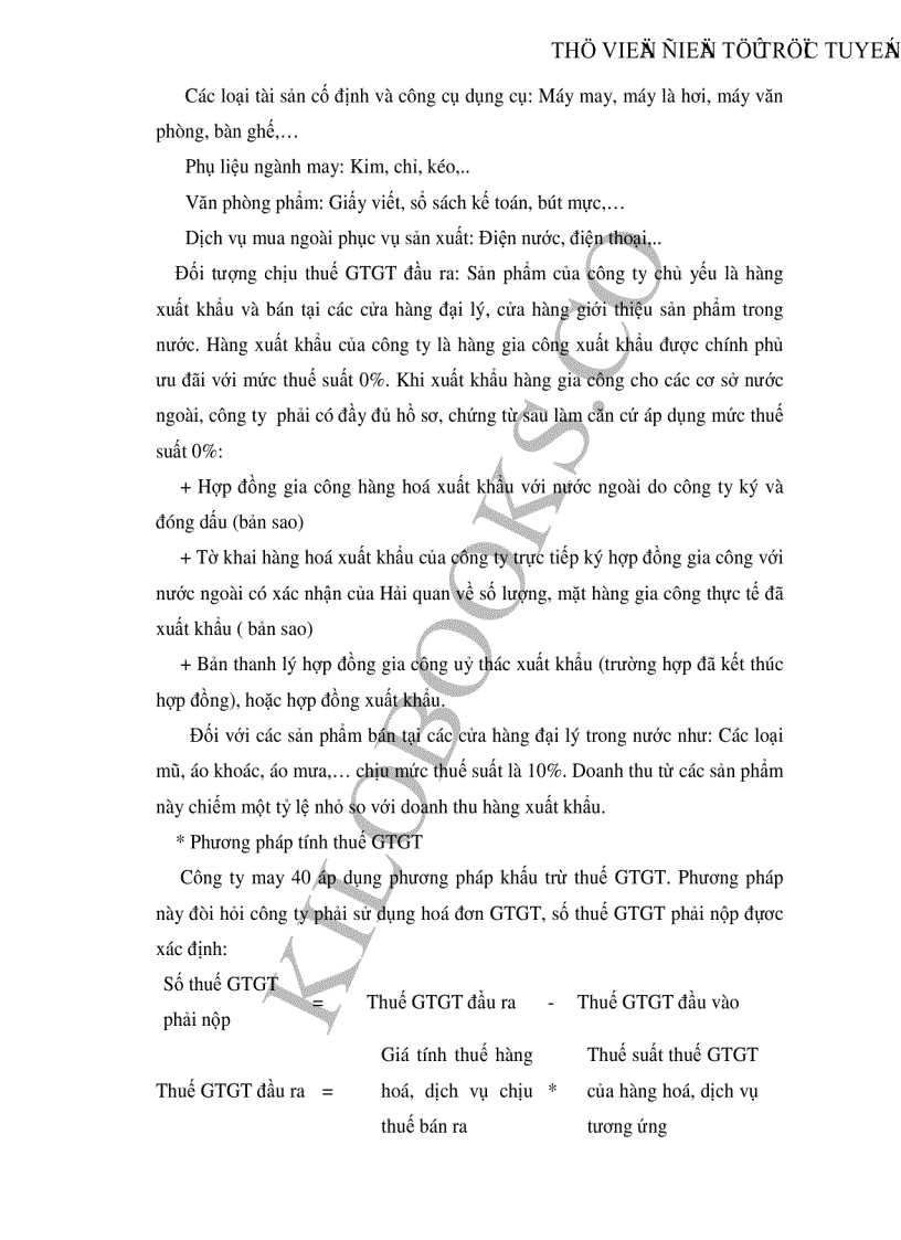 image for page Hoàn thiện công tác kế toán thuế Giá trị gia tăng và thuế Thu nhập doanh nghiệp tại Công ty may 40