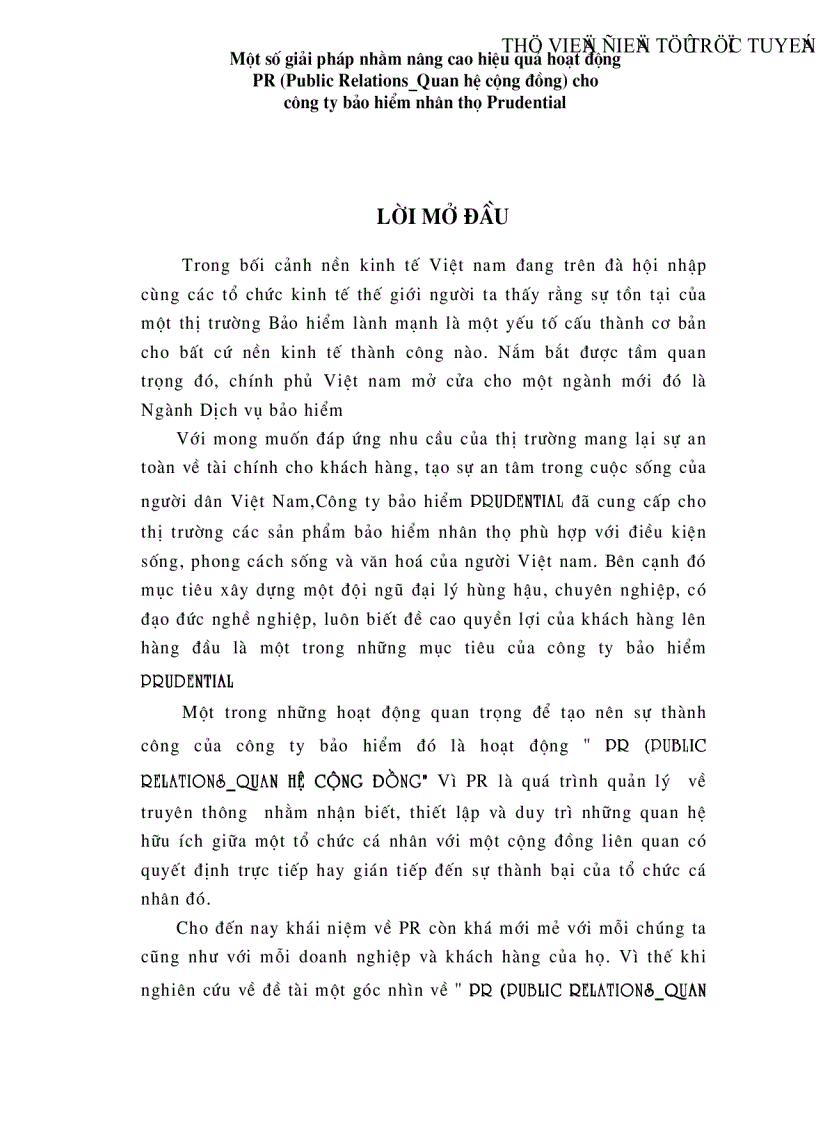 image for page Một số giải pháp nhằm nâng cao hiệu quả hoạt động PR Public Relations Quan hệ cộng đồng cho công ty bảo hiểm nhân thọ Prudential