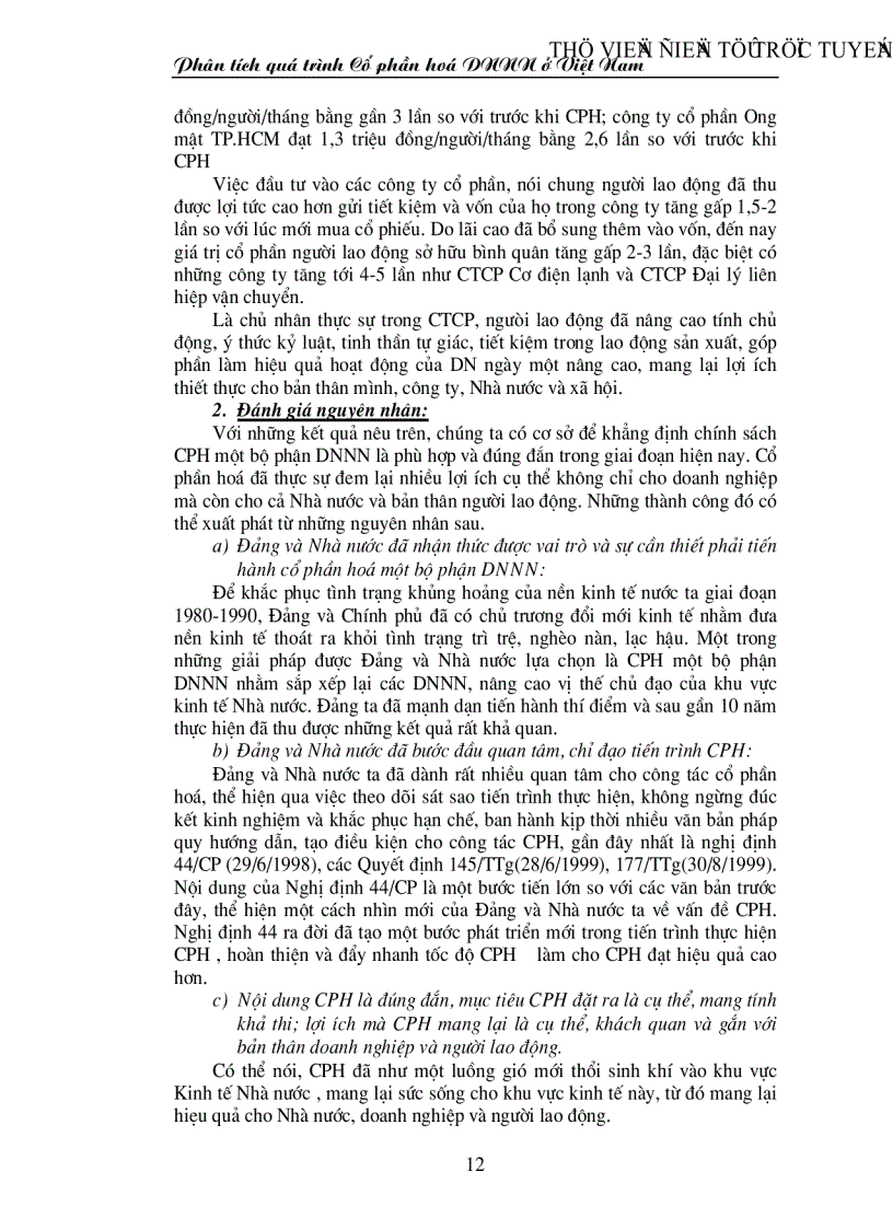 image for page Phân tích quá trình Cổ phần hoá doanh nghiệp nhà nước ở Việt Nam