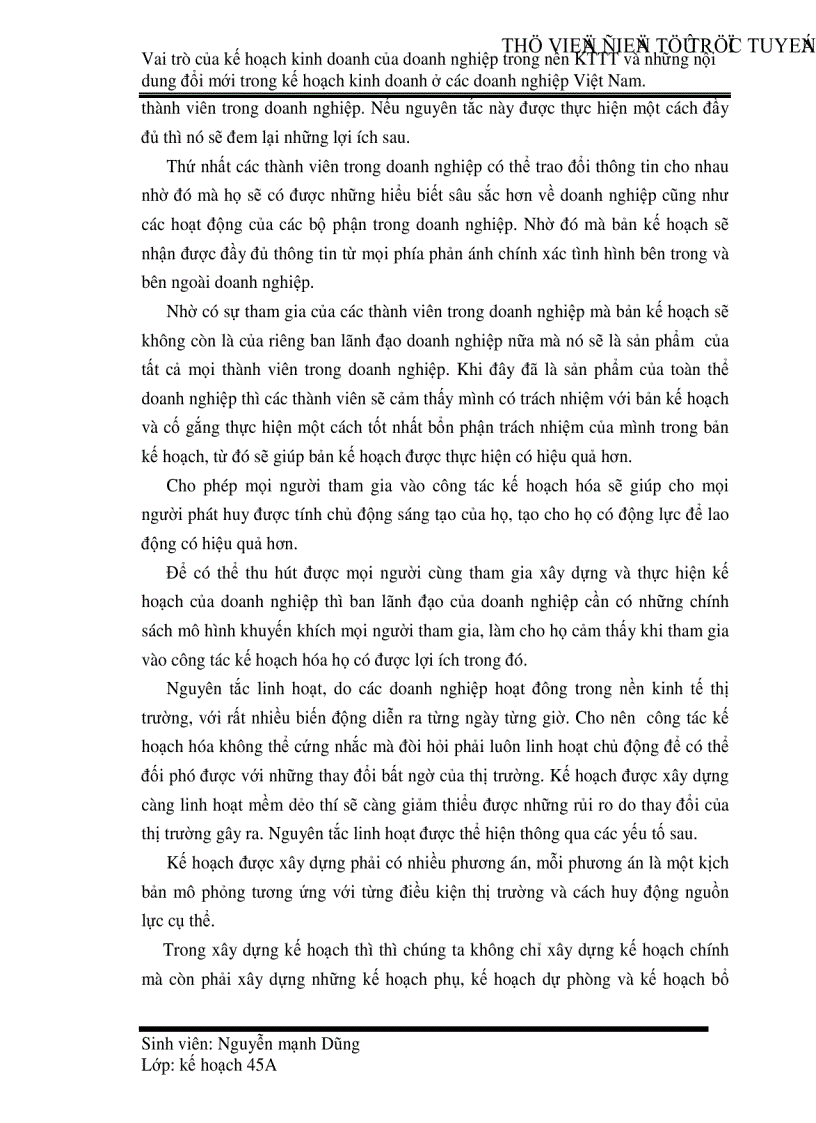 image for page Vai trò của kế hoạch kinh doanh của doanh nghiệp trong nền Kinh tế thị trường và những nội dung đổi mới trong kế hoạch kinh doanh ở các doanh nghiệp Việt Nam