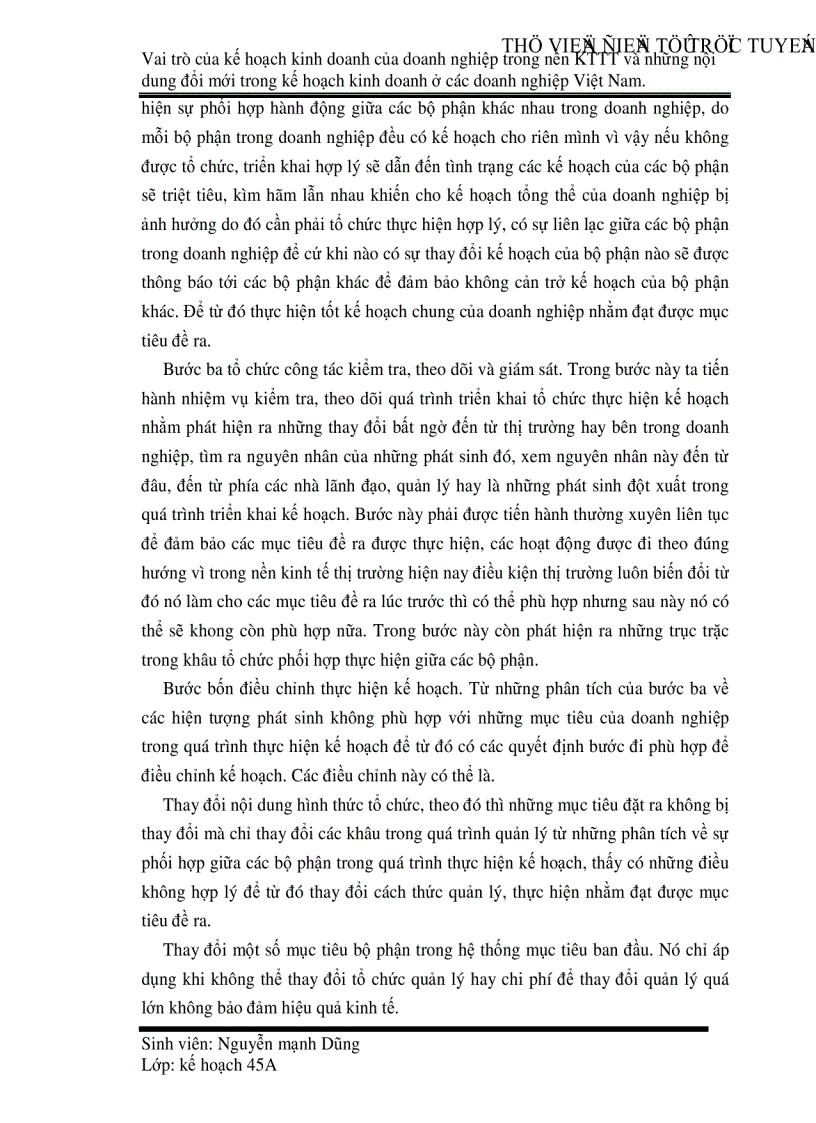 image for page Vai trò của kế hoạch kinh doanh của doanh nghiệp trong nền Kinh tế thị trường và những nội dung đổi mới trong kế hoạch kinh doanh ở các doanh nghiệp Việt Nam