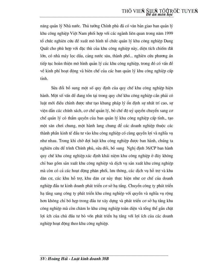 image for page Quy chế thành lập và quản lý hoạt động của các doanh nghiệp trong khu công nghiệp