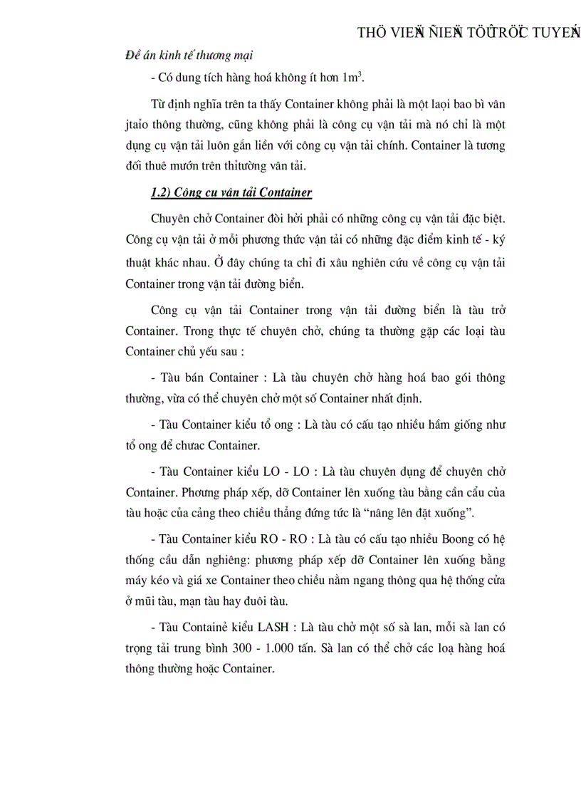 image for page Thực trạng và giải pháp phát triển của quá trình container hoá trong vận tải biển ở Việt Nam