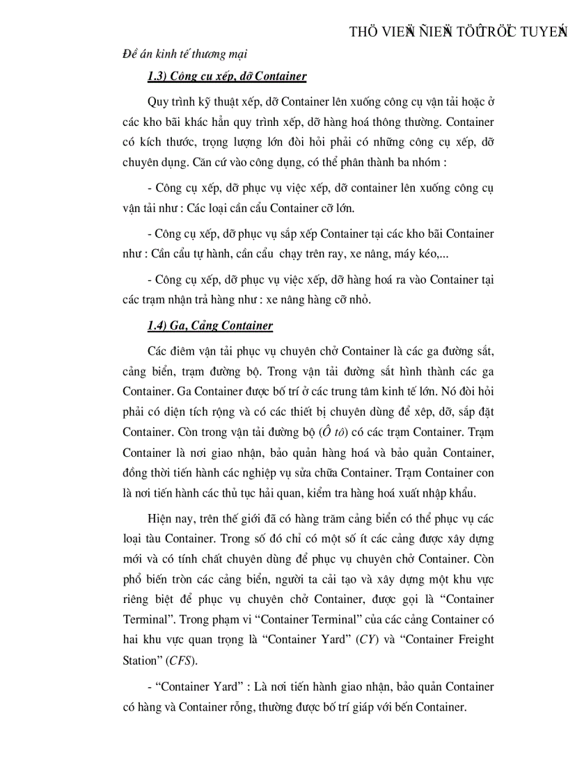 image for page Thực trạng và giải pháp phát triển của quá trình container hoá trong vận tải biển ở Việt Nam