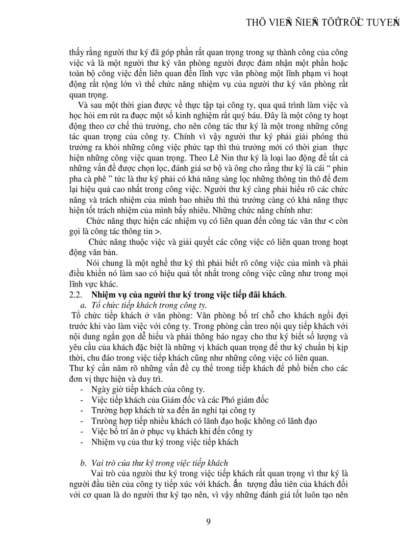 image for page Tình hình thực tế và một số ý kiến nhằm hoàn thiện công tác thư ký văn thư lưu trữ của công ty