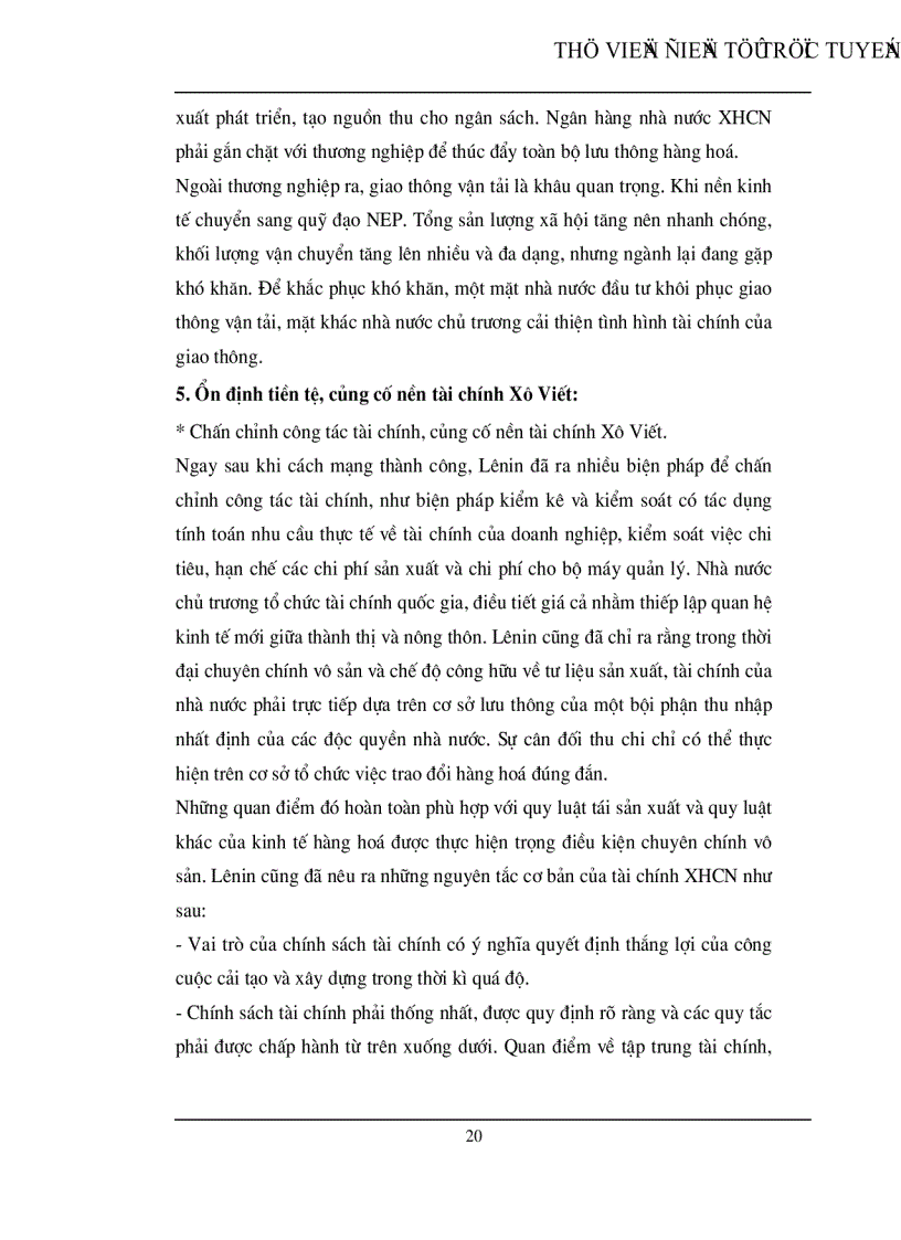 image for page Chính sách kinh tế mới của Lênin và sự vận dụng nó ở Việt Nam