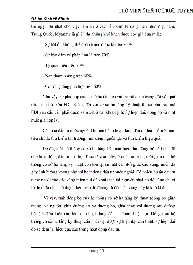 image for page Thực trạng đầu tư phát triển cơ sở hạ tầng kỹ thuật ở Việt Nam trong thời gian qua và một số giải pháp trong thời gian tới nhằm thu hút vốn đầu tư trực tiếp nước ngoài