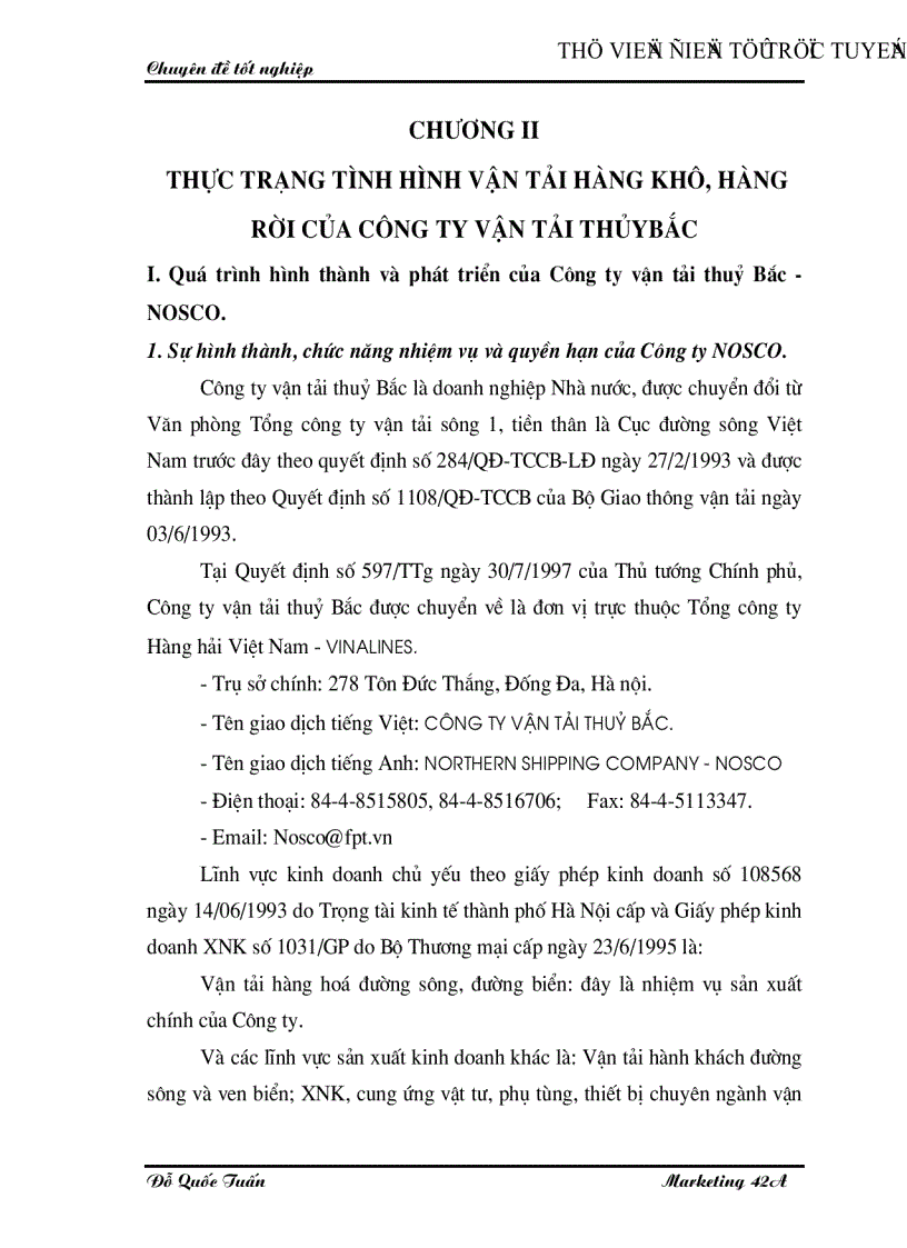 image for page Phân tích các cơ hội thị trường vận chuyển hàng khô hàng bách hóa đa năng bằng đường thủy nội địa của công ty vận tải thuỷ Bắc Nosco