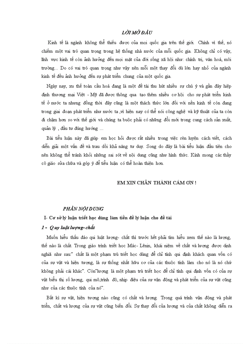 image for page Bài tiểu luận Kinh tế Việt Nam toàn cầu hóa