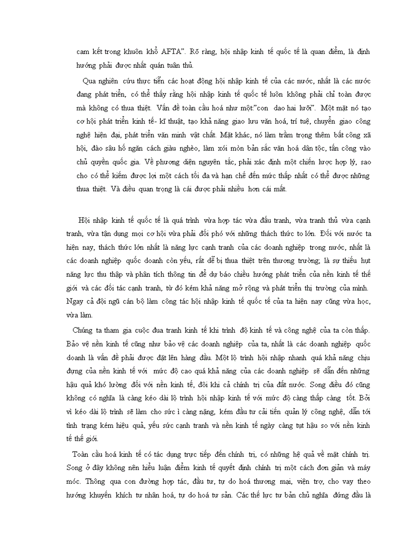 image for page Bài tiểu luận Kinh tế Việt Nam toàn cầu hóa