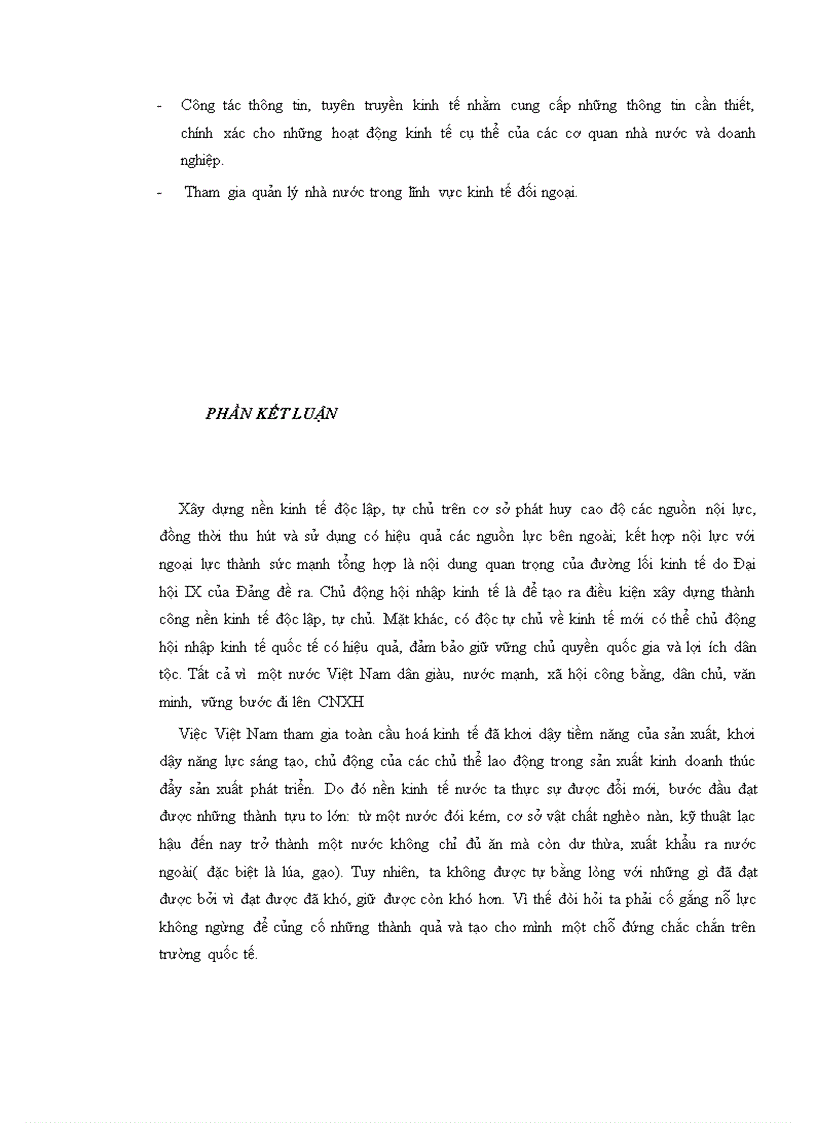 image for page Bài tiểu luận Kinh tế Việt Nam toàn cầu hóa