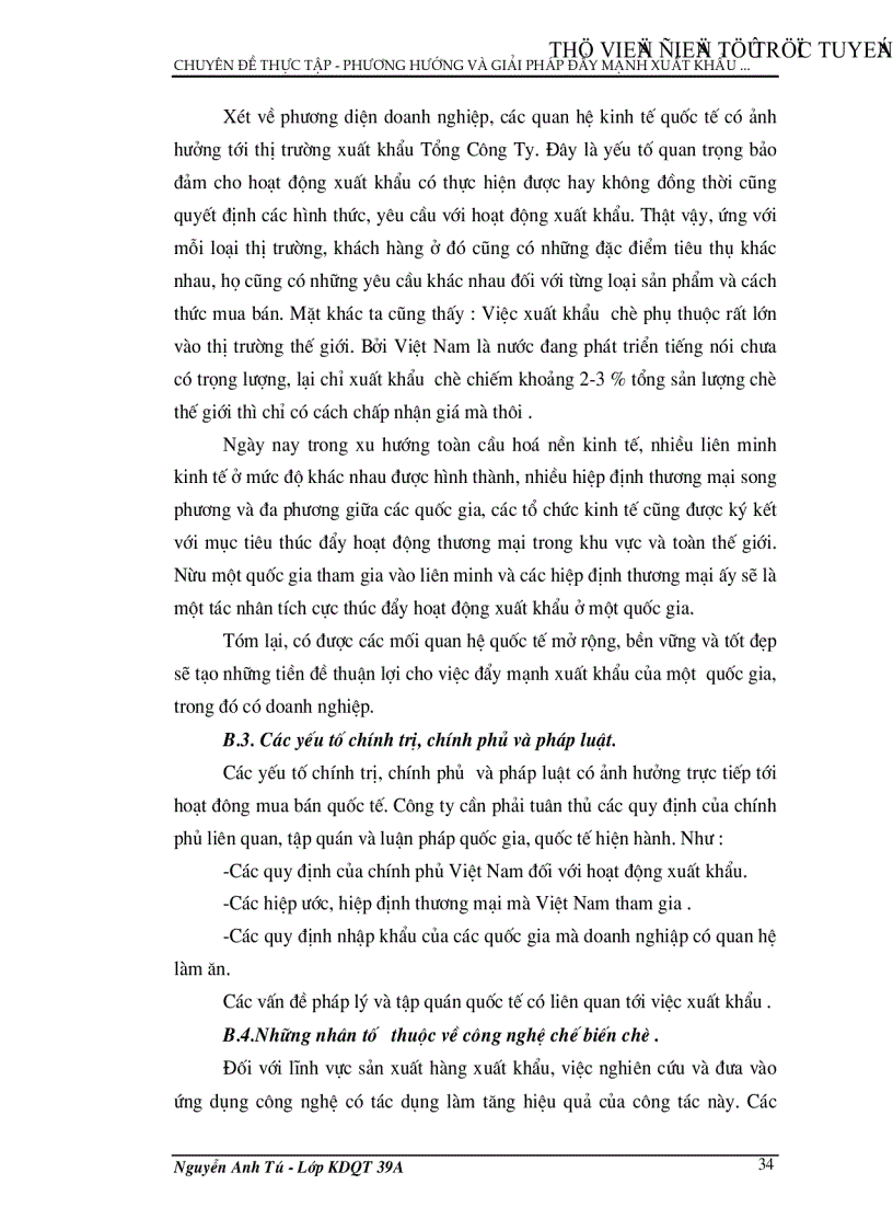 image for page Phương hướng và giải pháp nhằm đẩy mạnh hoạt động xuất khẩu chè tại Tổng Công Ty chè Việt Nam