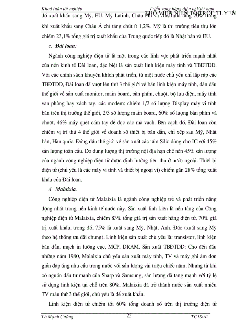 image for page Thực trạng và triển vọng phát triển hàng điện tử Việt nam và một số giải pháp chủ yếu nhằm phát triển hàng điện tử Việt nam