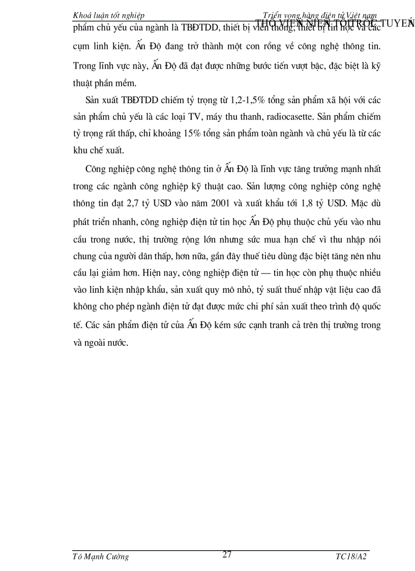 image for page Thực trạng và triển vọng phát triển hàng điện tử Việt nam và một số giải pháp chủ yếu nhằm phát triển hàng điện tử Việt nam