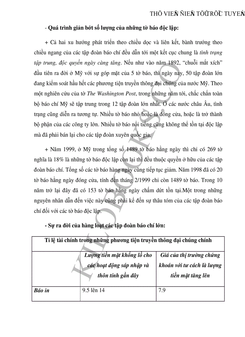 image for page Sự tập trung hóa báo chí ở các nước tư bản chủ nghĩa