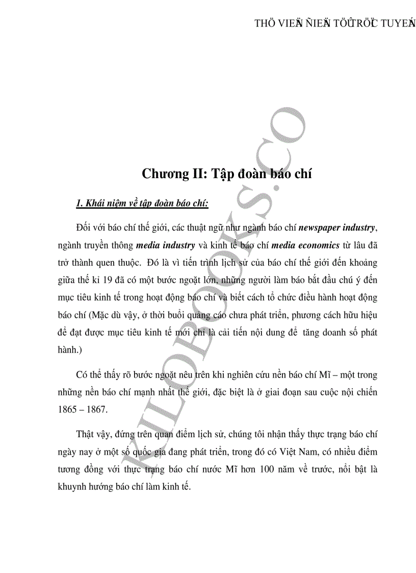 image for page Sự tập trung hóa báo chí ở các nước tư bản chủ nghĩa