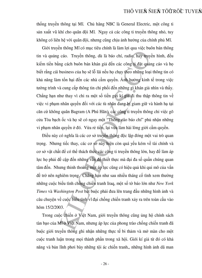 image for page Sự can thiệp của nhà nước tư bản chủ nghĩa đối với báo chí và liên hệ vào Việt Nam