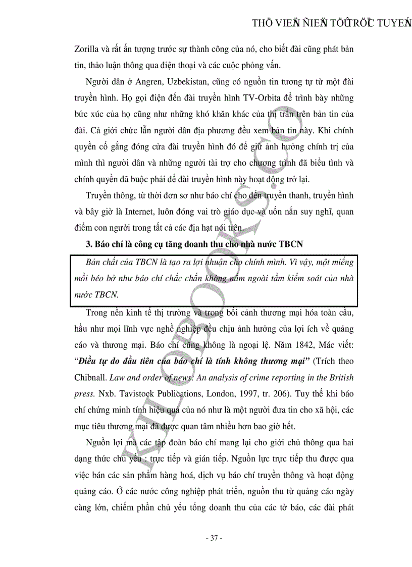 image for page Sự can thiệp của nhà nước tư bản chủ nghĩa đối với báo chí và liên hệ vào Việt Nam