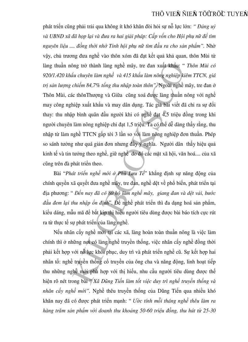 image for page Thông tin về làng nghề trên báo Hà Tây