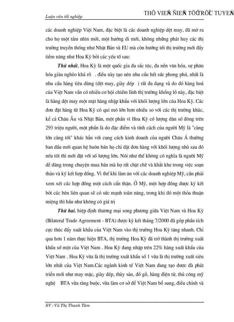 image for page Thúc đẩy xuất khẩu hàng dệt may vào thị trường Hoa Kỳ khi Việt Nam chưa gia nhập W T O và còn áp dụng hạn ngạch quota