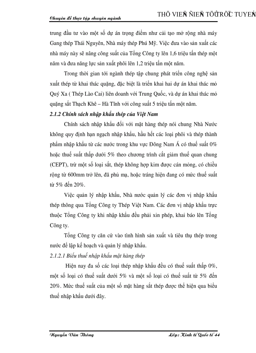 image for page Hoạt động nhập khẩu thép của Công ty Cổ phần Tổng Bách hoá Bộ Thương mại Thực trạng và giải pháp