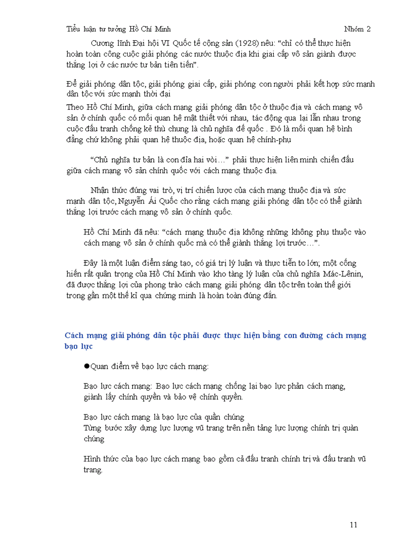 image for page Tiểu luận tư tưởng hồ chí minh về cách mạng giải phóng dân tộc