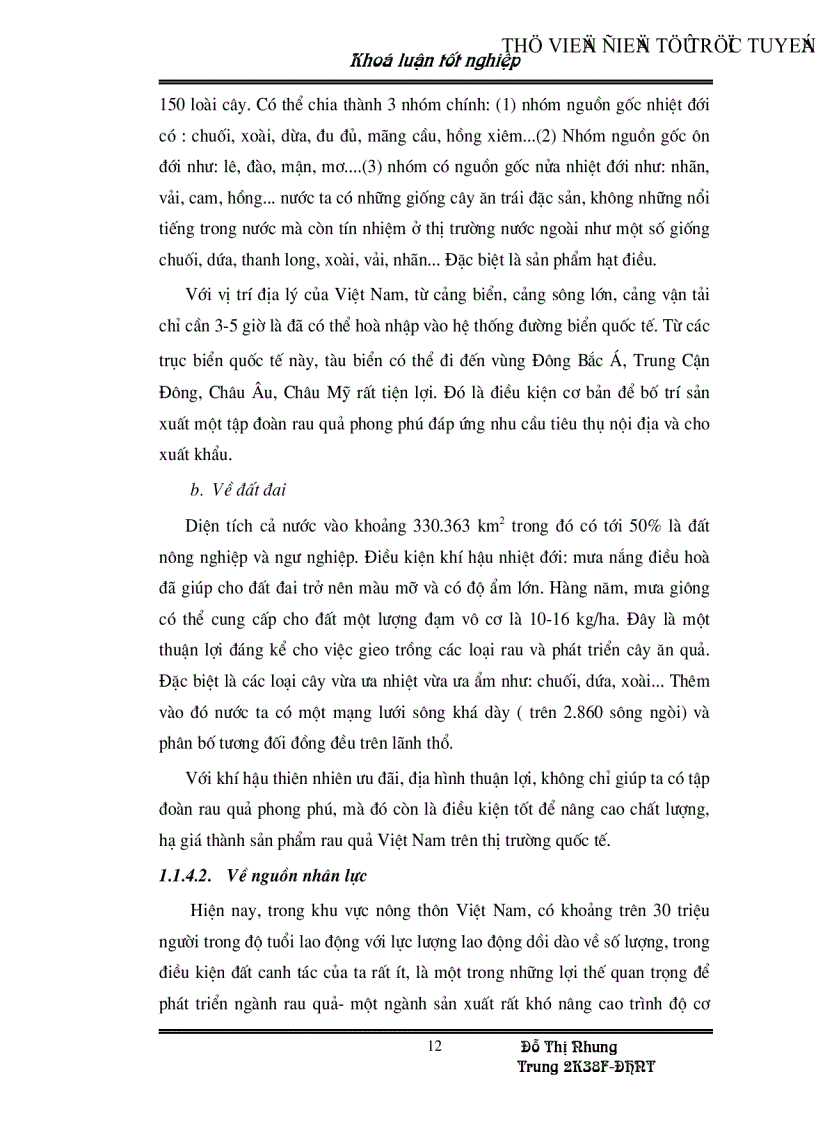 image for page Những nhân tố chủ yếu ảnh hưởng đến hoạt động xuất khẩu rau quả ở Việt Nam